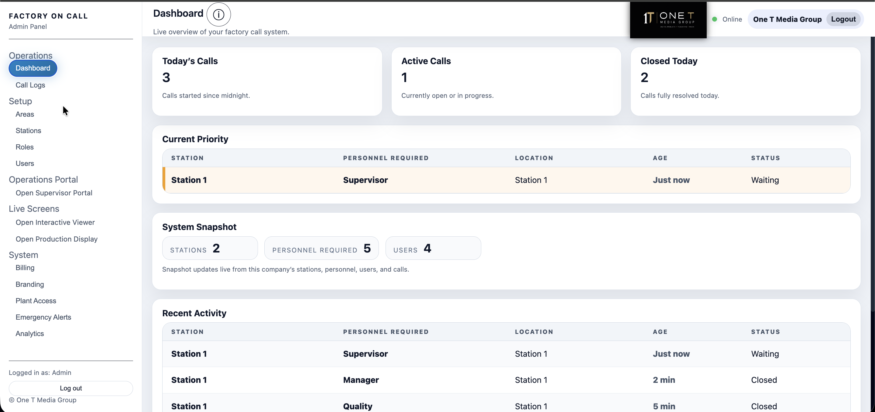 Admin Console
