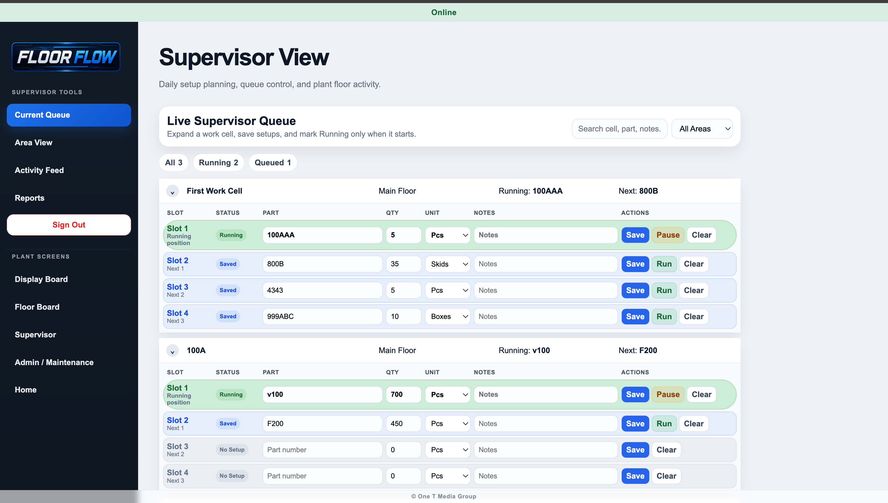 Floor Flow supervisor preview