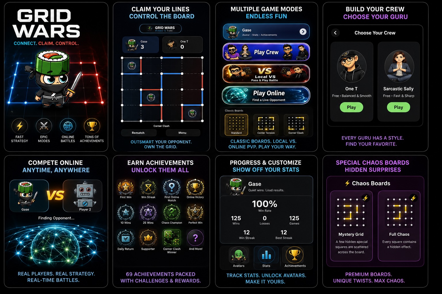 Grid Wars feature collage