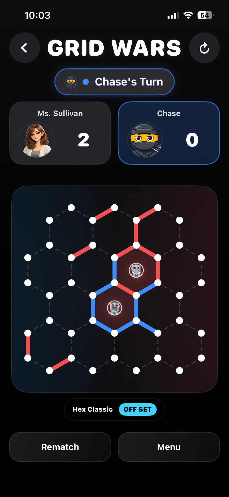 Hex Classic Grid Wars match