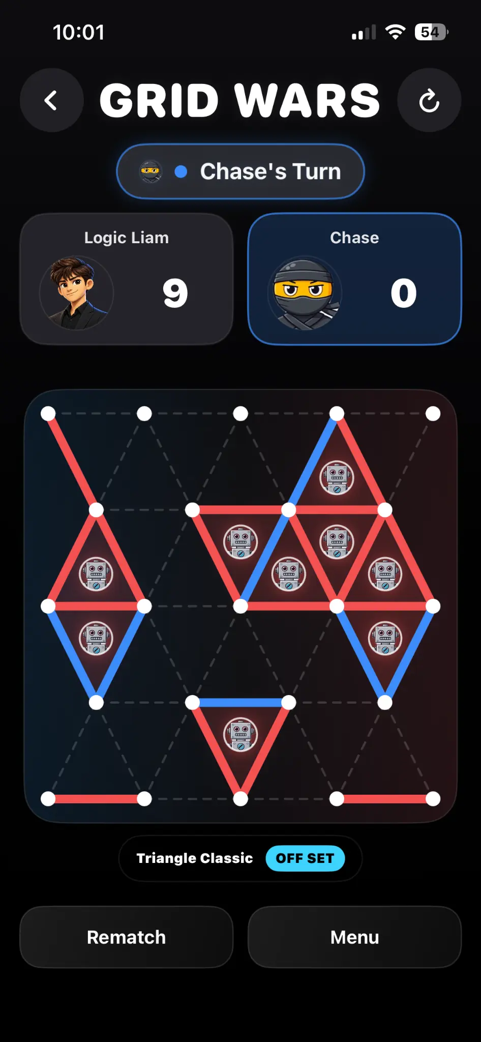 Triangle Classic Grid Wars match